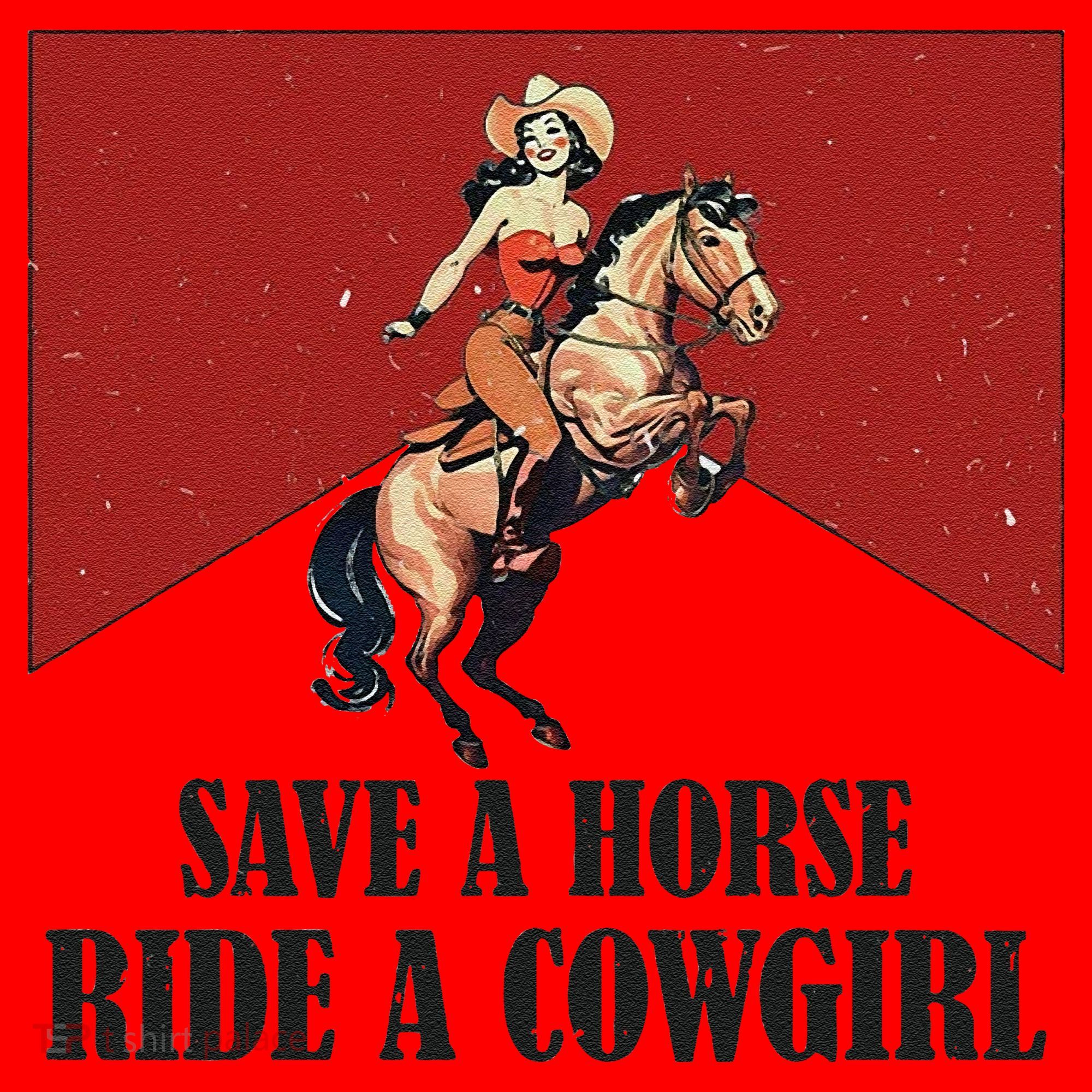Save A Horse Ride A Cowgirl Santa Hat