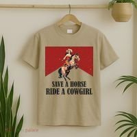 Save A Horse Ride A Cowgirl T-Shirt thumb 2