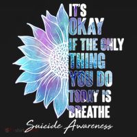 Suicide Awareness Its Okay If The Only Thing You Do Today Is Breathe Ornament thumb 1