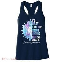 Suicide Awareness Its Okay If The Only Thing You Do Today Is Breathe Women's Tank Top thumb 0