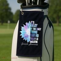 Suicide Awareness Its Okay If The Only Thing You Do Today Is Breathe Golf Towel thumb 2