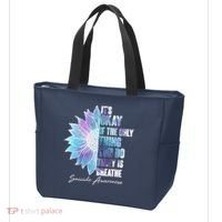 Suicide Awareness Its Okay If The Only Thing You Do Today Is Breathe Tote Bag thumb 3