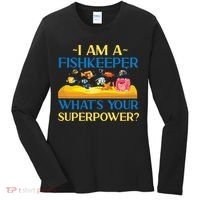 Saltwater Aquarium I Am A Fishkeeper What's Your Superpower? Gift Women's Long Sleeve Shirt thumb 0