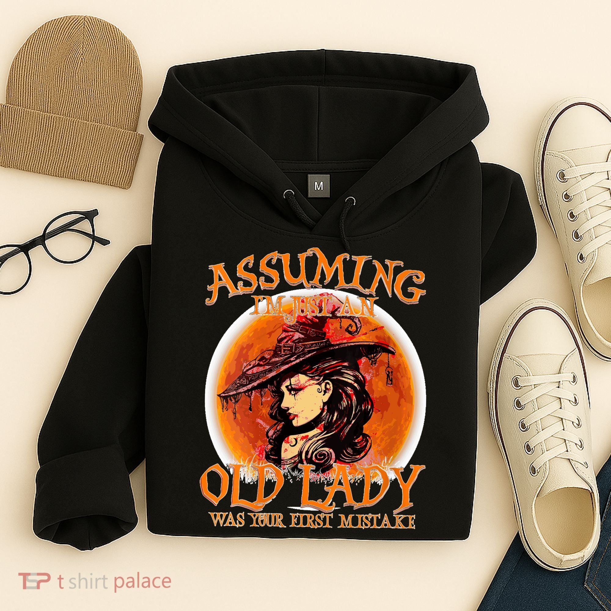 S Assuming IM Just An Old Lady Was Your First Mistake V Neck Hoodie