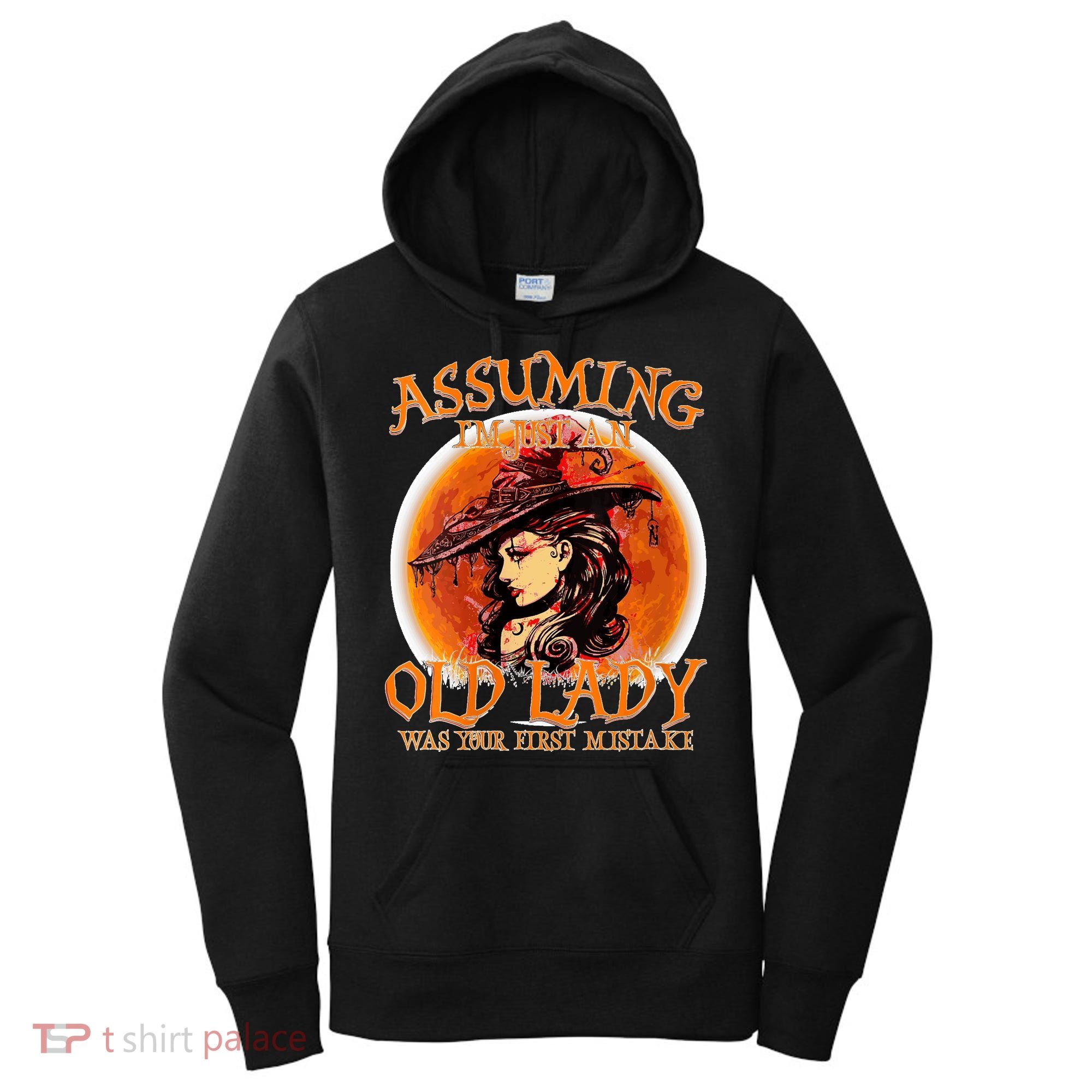 S Assuming IM Just An Old Lady Was Your First Mistake V Neck Women's Hoodie