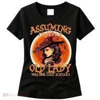 S Assuming IM Just An Old Lady Was Your First Mistake V Neck Women's T-Shirt thumb 0