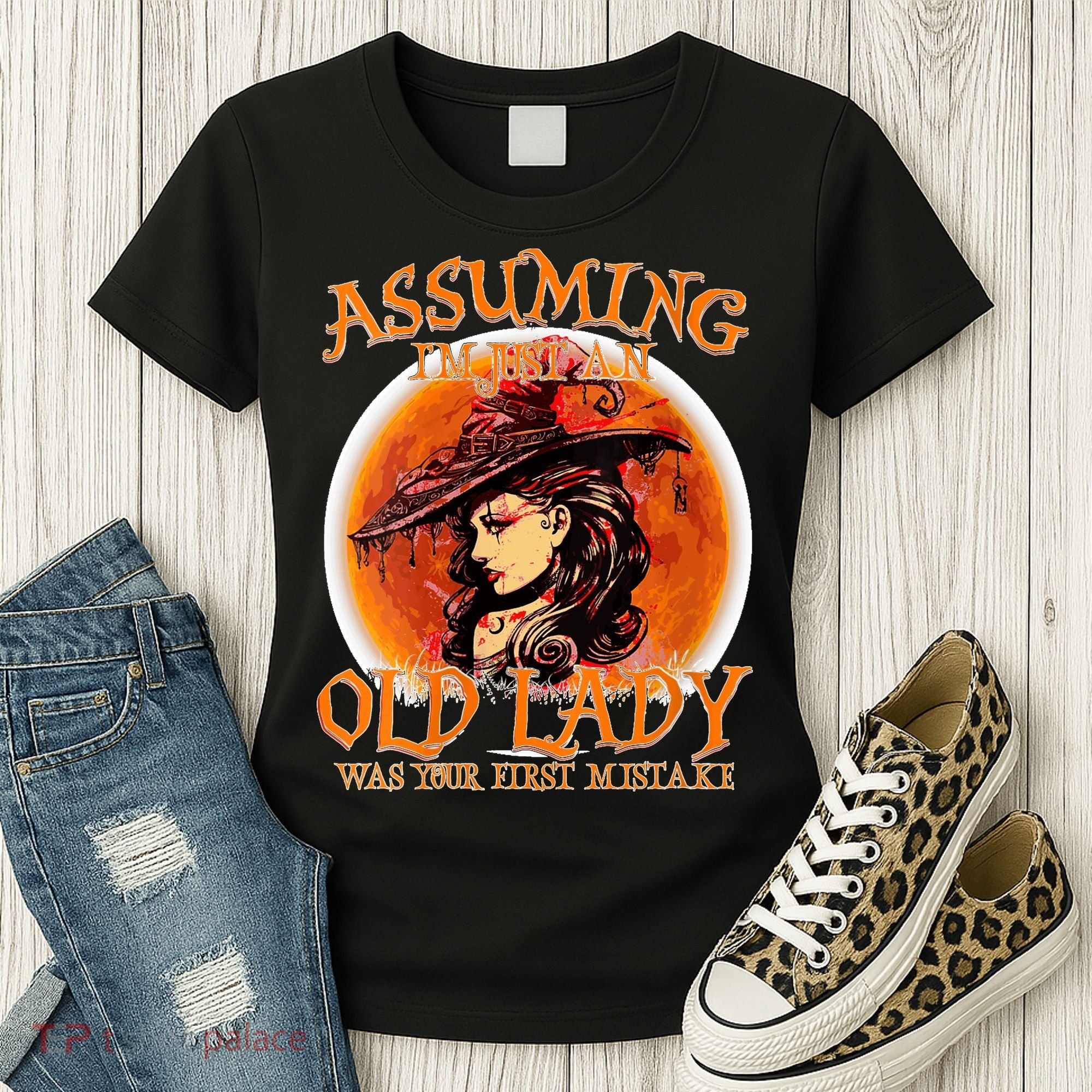 S Assuming IM Just An Old Lady Was Your First Mistake V Neck Women's T-Shirt