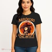 S Assuming IM Just An Old Lady Was Your First Mistake V Neck Women's T-Shirt thumb 4