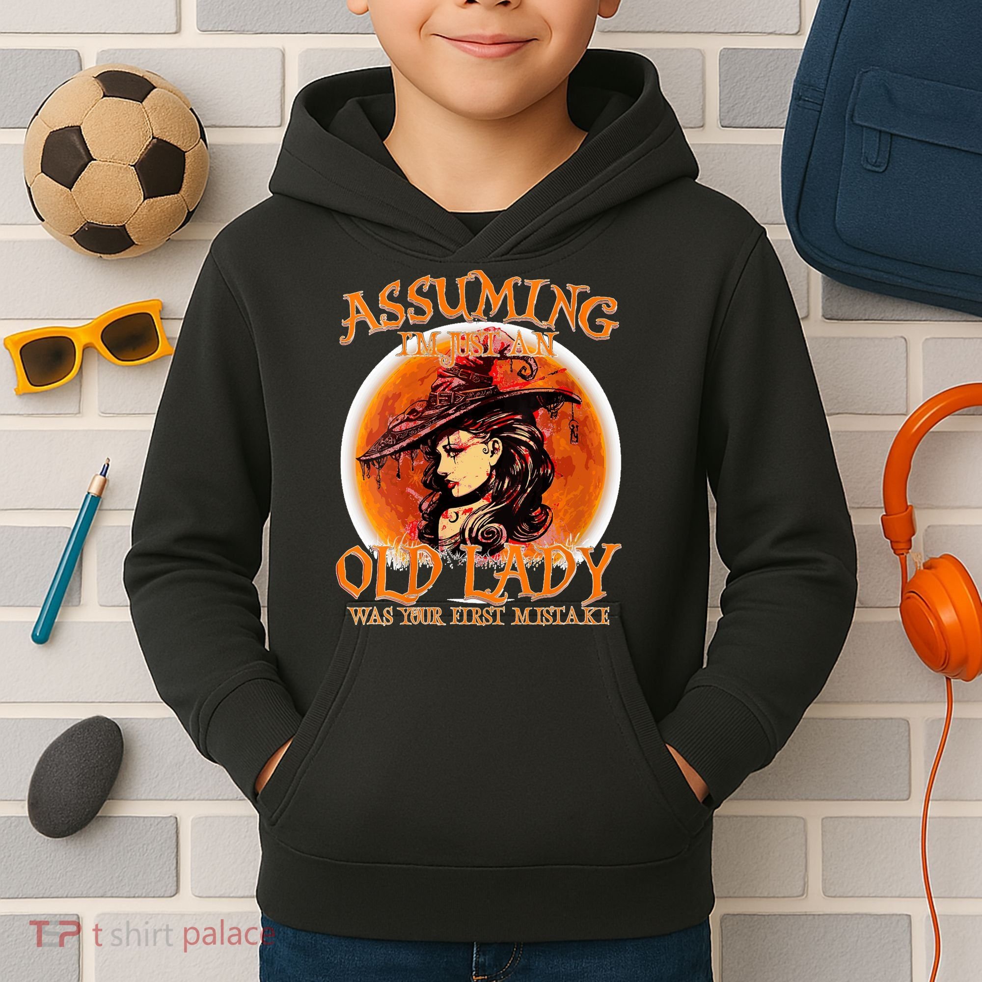 S Assuming IM Just An Old Lady Was Your First Mistake V Neck Kids Hoodie