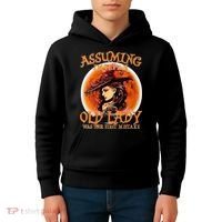 S Assuming IM Just An Old Lady Was Your First Mistake V Neck Kids Hoodie thumb 4