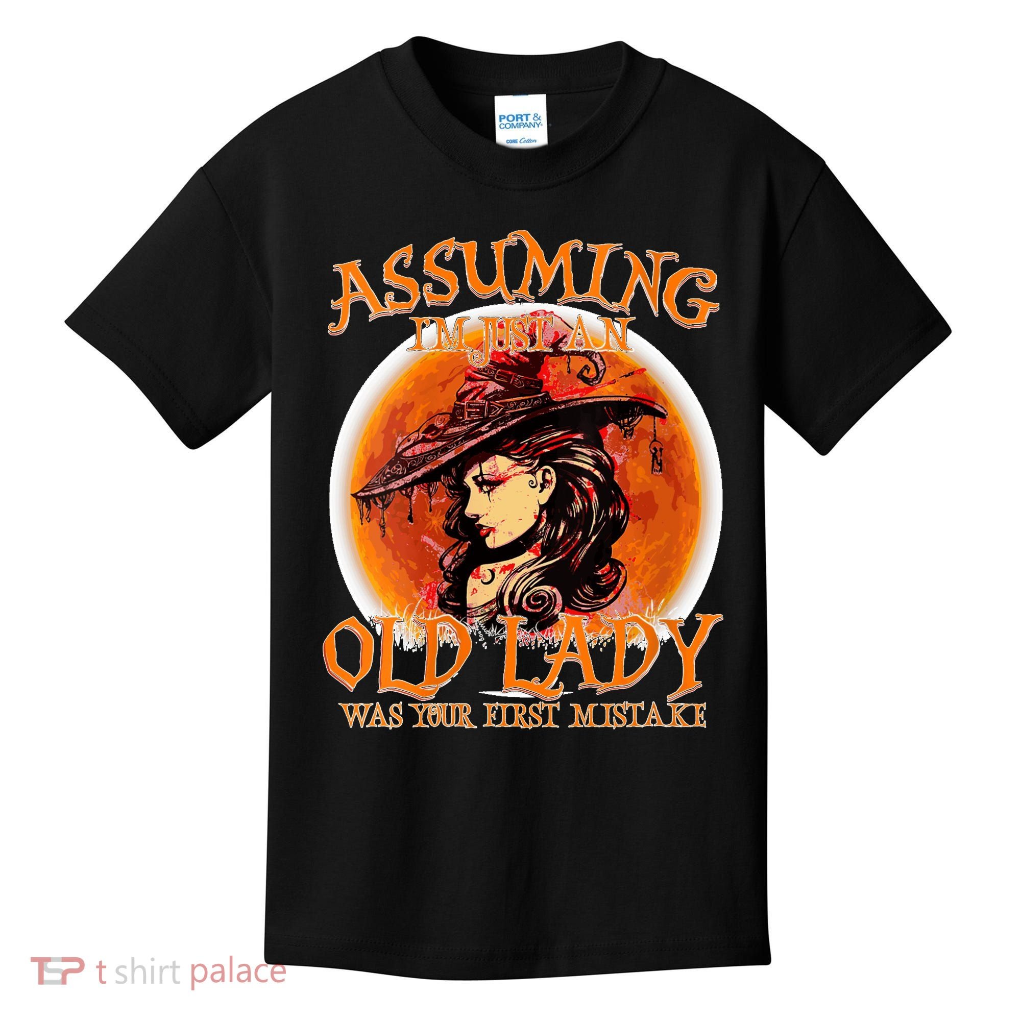 S Assuming IM Just An Old Lady Was Your First Mistake V Neck Kids T-Shirt