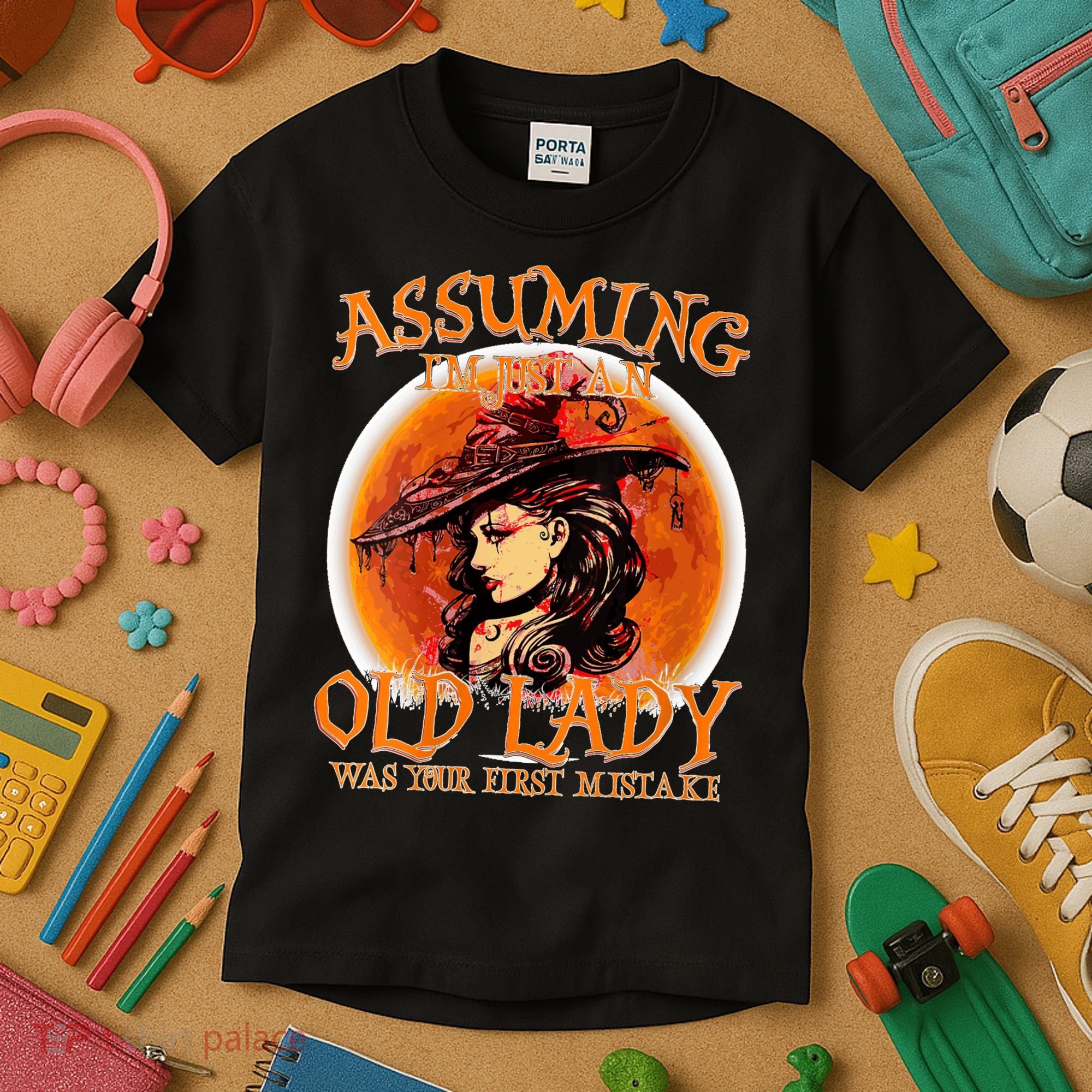 S Assuming IM Just An Old Lady Was Your First Mistake V Neck Kids T-Shirt
