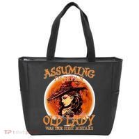 S Assuming IM Just An Old Lady Was Your First Mistake V Neck Tote Bag thumb 0
