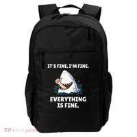 Shark Attack It’S Fine I’M Fine Everything Is Fine Backpack thumb 0