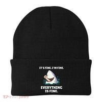 Shark Attack It’S Fine I’M Fine Everything Is Fine Beanie thumb 0