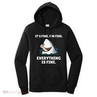 Shark Attack It’S Fine I’M Fine Everything Is Fine Women's Hoodie thumb 0