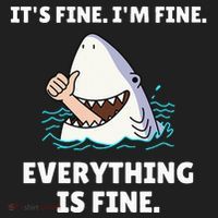 Shark Attack It’S Fine I’M Fine Everything Is Fine Hat thumb 2