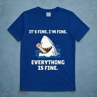 Shark Attack It’S Fine I’M Fine Everything Is Fine T-Shirt thumb 5