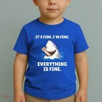 Shark Attack It’S Fine I’M Fine Everything Is Fine Toddler T-Shirt thumb 2