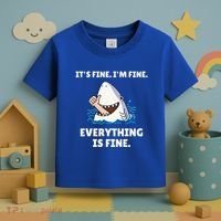 Shark Attack It’S Fine I’M Fine Everything Is Fine Toddler T-Shirt thumb 3