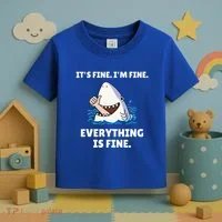 Shark Attack It’S Fine I’M Fine Everything Is Fine Toddler T-Shirt thumb 3