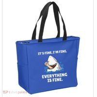Shark Attack It’S Fine I’M Fine Everything Is Fine Tote Bag thumb 2