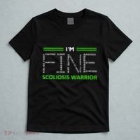 Scoliosis Awareness I´M Fine Green Ribbon Fighter T-Shirt thumb 5