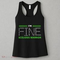 Scoliosis Awareness I´M Fine Green Ribbon Fighter Women's Tank Top thumb 3