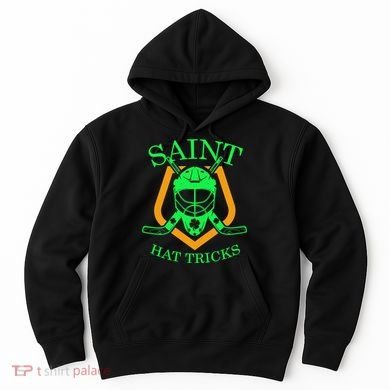 Saint Hat Tricks Funny Hockey St Patricks Day Hoodie