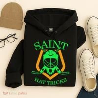Saint Hat Tricks Funny Hockey St Patricks Day Hoodie thumb 4