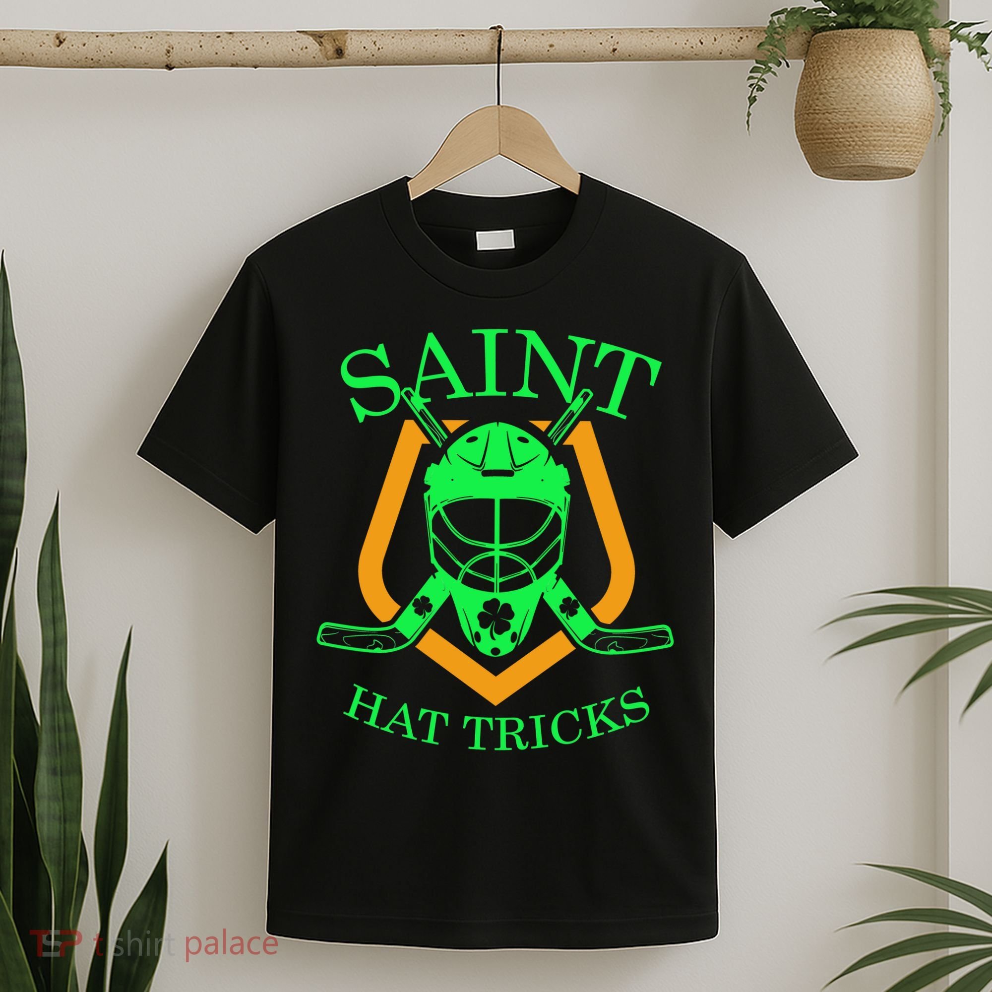 Saint Hat Tricks Funny Hockey St Patricks Day T-Shirt