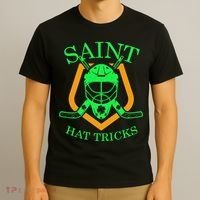 Saint Hat Tricks Funny Hockey St Patricks Day T-Shirt thumb 3