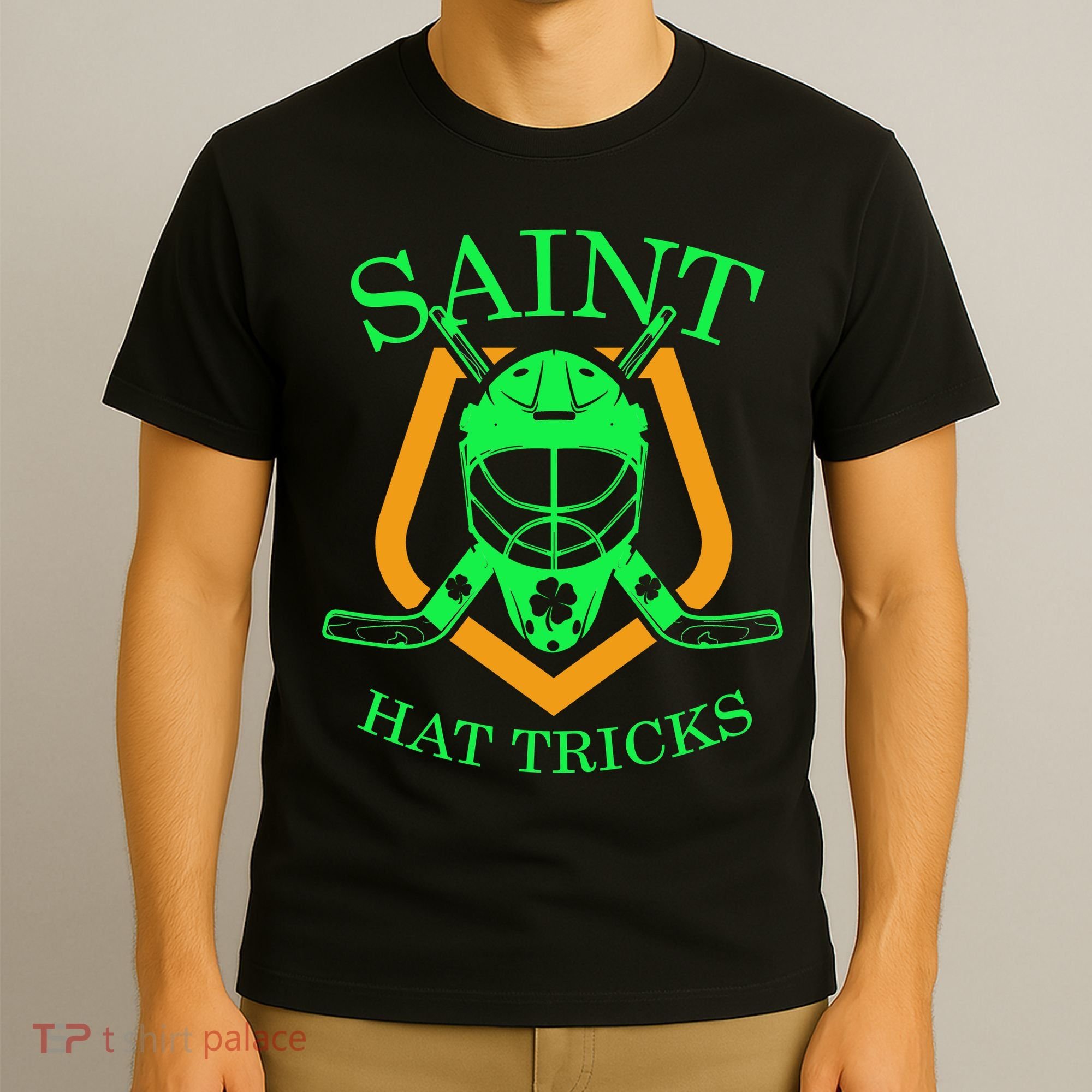 Saint Hat Tricks Funny Hockey St Patricks Day T-Shirt