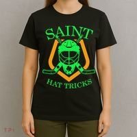 Saint Hat Tricks Funny Hockey St Patricks Day T-Shirt thumb 4