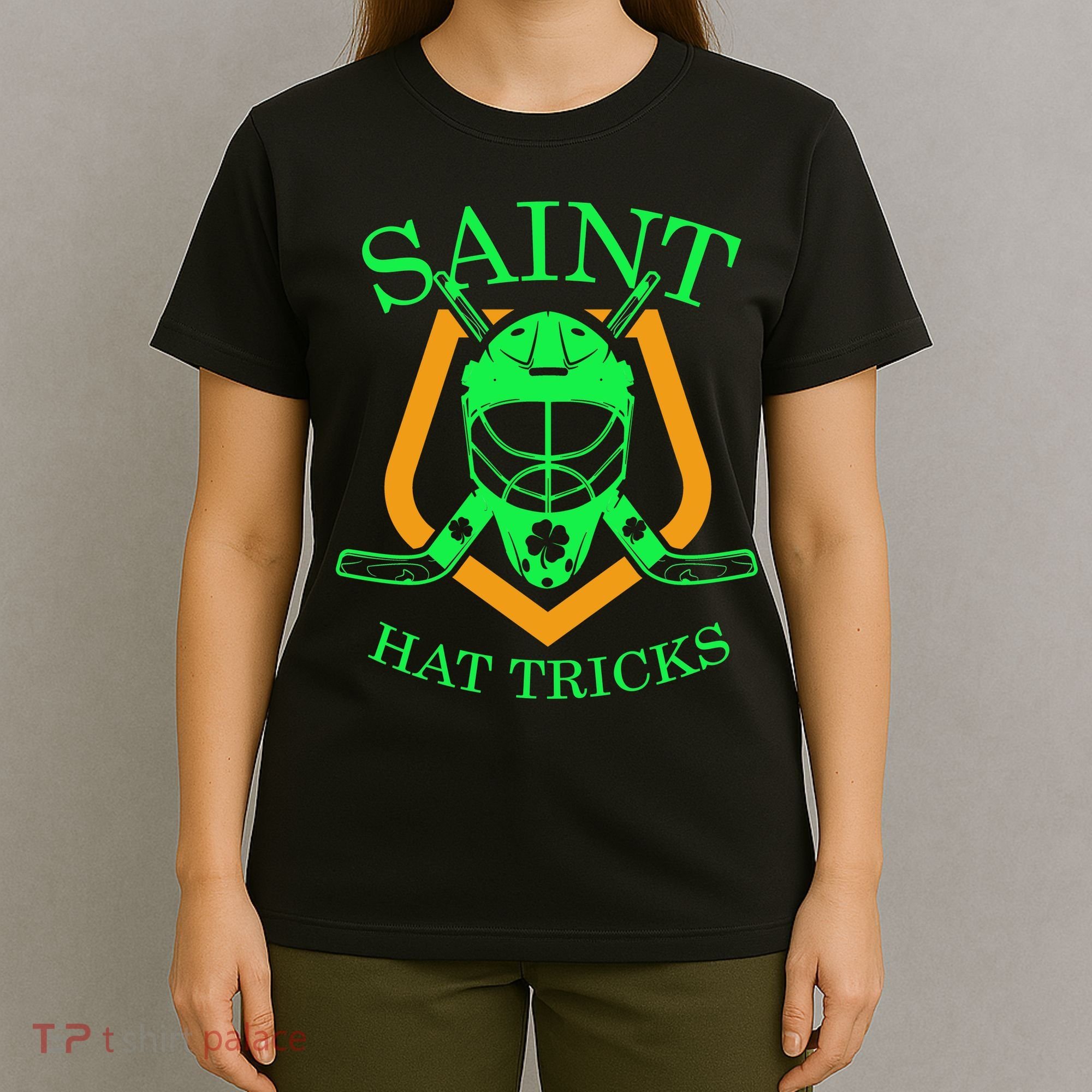Saint Hat Tricks Funny Hockey St Patricks Day T-Shirt