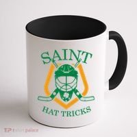 Saint Hat Tricks Funny Hockey St Patricks Day Coffee Mug thumb 1