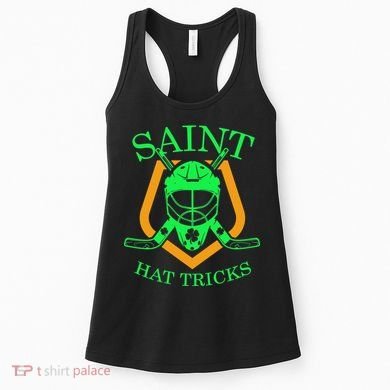 Saint Hat Tricks Funny Hockey St Patricks Day Women's Tank Top