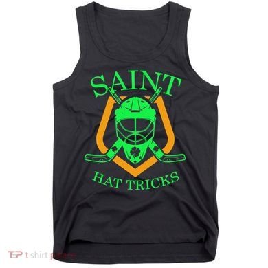 Saint Hat Tricks Funny Hockey St Patricks Day Tank Top