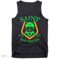 Saint Hat Tricks Funny Hockey St Patricks Day Tank Top thumb 0
