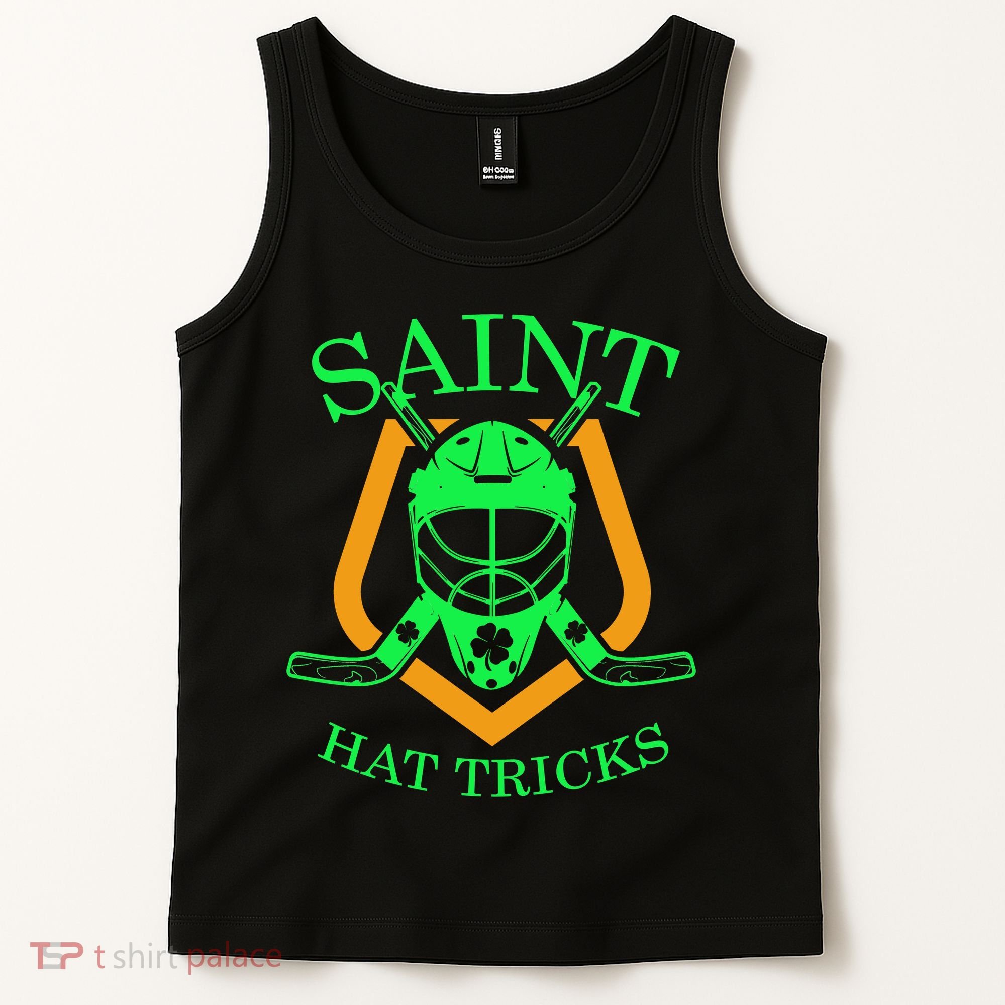 Saint Hat Tricks Funny Hockey St Patricks Day Tank Top