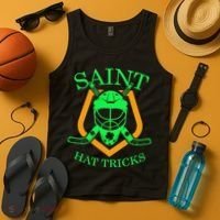 Saint Hat Tricks Funny Hockey St Patricks Day Tank Top thumb 4