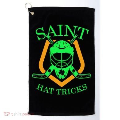 Saint Hat Tricks Funny Hockey St Patricks Day Golf Towel