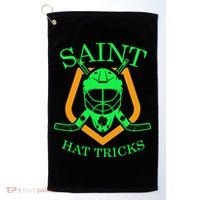 Saint Hat Tricks Funny Hockey St Patricks Day Golf Towel thumb 0