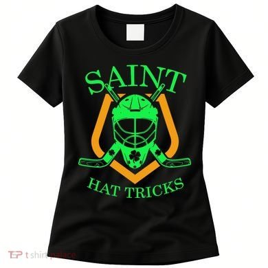 Saint Hat Tricks Funny Hockey St Patricks Day Women's T-Shirt