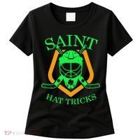 Saint Hat Tricks Funny Hockey St Patricks Day Women's T-Shirt thumb 0