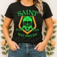 Saint Hat Tricks Funny Hockey St Patricks Day Women's T-Shirt thumb 2