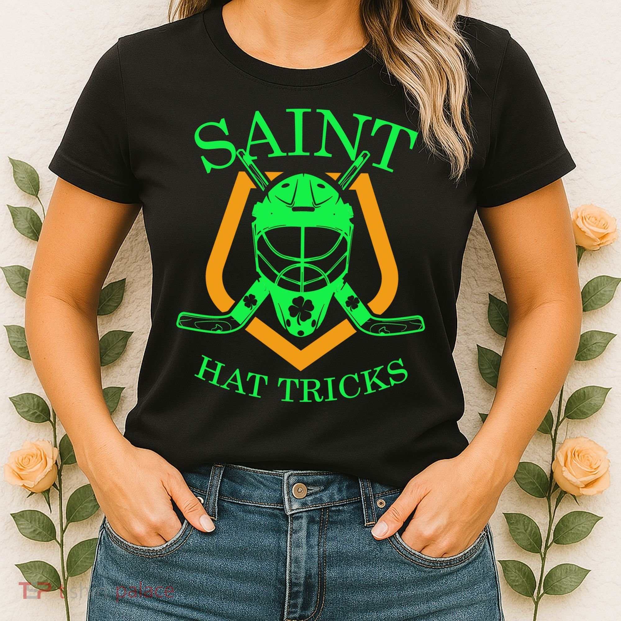 Saint Hat Tricks Funny Hockey St Patricks Day Women's T-Shirt