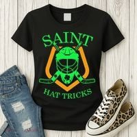 Saint Hat Tricks Funny Hockey St Patricks Day Women's T-Shirt thumb 3