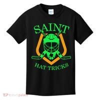 Saint Hat Tricks Funny Hockey St Patricks Day Kids T-Shirt thumb 0