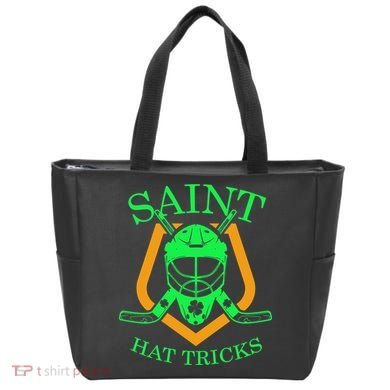 Saint Hat Tricks Funny Hockey St Patricks Day Tote Bag